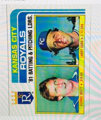 1982 Topps #96 George Brett / Larry Gura Royals Leaders / Checklist — front