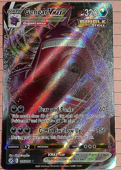 2021 Pokémon VMAX #157 Gengar Gigantamax — front
