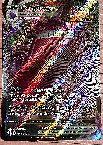 2021 Pokémon Sword & Shield Fusion Strike #157 Gengar VMAX — front