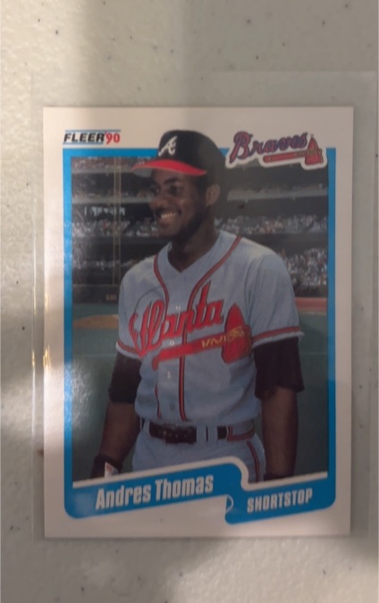 1990 Fleer #597a Andres Thomas — front