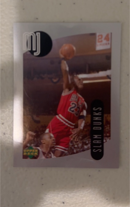 1998 Upper Deck MJ Sticker #92 Michael Jordan Slam Dunks — front