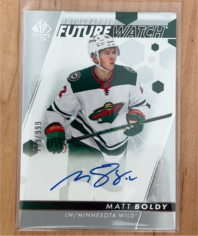 2022-23 Upper Deck SP Authentic Future Watch Autographed #/999 Matt Boldy — front