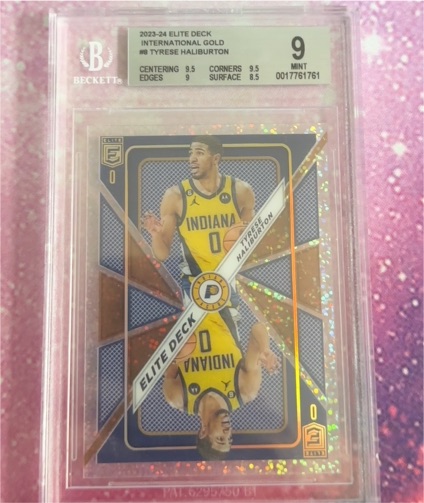 2023-24 Panini Donruss Elite Deck International Gold #8 Tyrese Haliburton — front