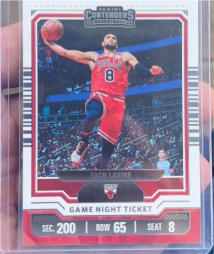 2023-24 Panini Contenders #15 Zach LaVine Game Night Ticket — front