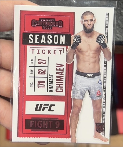 2021 Panini Chronicles Contenders Season Ticket #3 Khamzat Chimaev — front