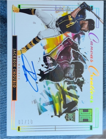 2024 Panini Impeccable Canvas Creations Jackson Chourio — front