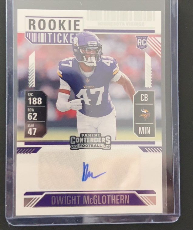 2024 Panini Contenders Rookie Ticket #188-62-47 Dwight McGlothern — front