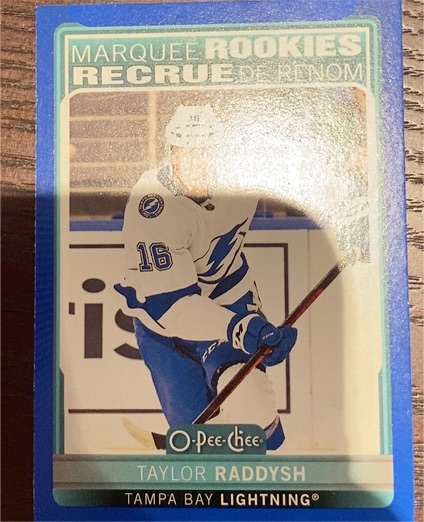 2021-22 O-Pee-Chee Blue #617 Taylor Raddysh — front