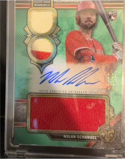 2024 Topps Triple Threads Rookie Autographed Relics #RAR-NS Nolan Schanuel — front