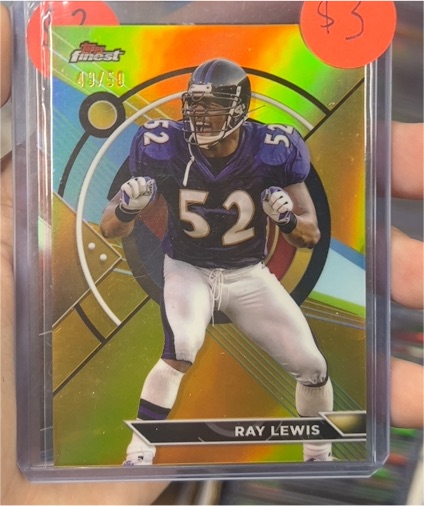2005 Topps Finest #49 Ray Lewis — front