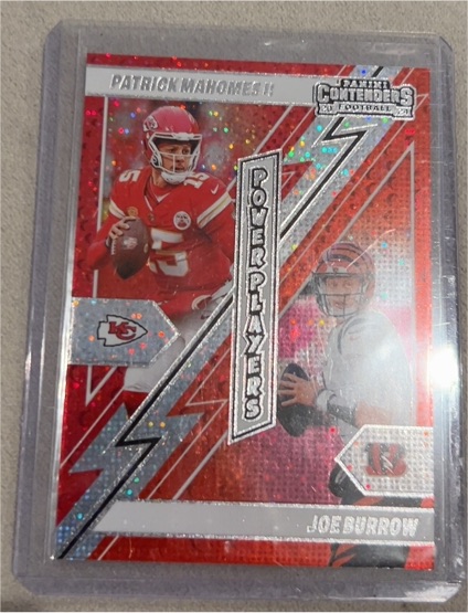 2024 Panini Contenders Power Players #1 Patrick Mahomes II Joe Burrow — front