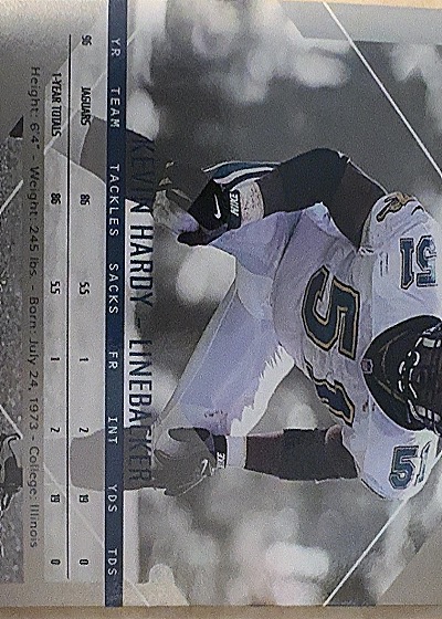 1997 SP Authentic #51 Kevin Hardy — back