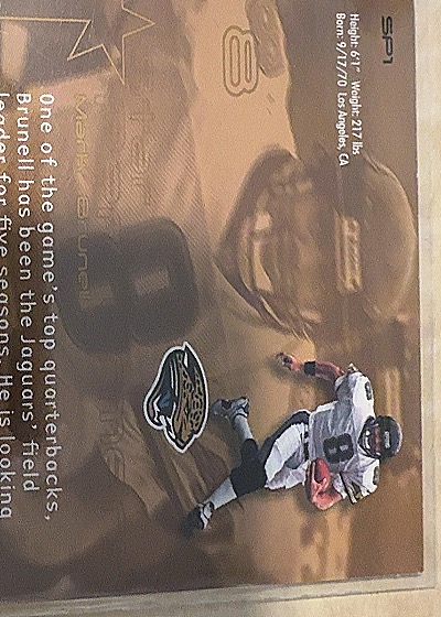 2000 Upper Deck Ovation Star Performers #SP1 Mark Brunell — back