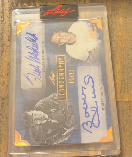 2022 Leaf Art of Hockey Iconography Dual Auto #I-09 Bobby Hull Frank Mahovlich — front