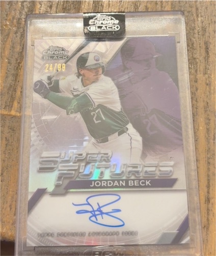 2025 Topps Chrome Black Super Futures Auto #Jordan Beck — front
