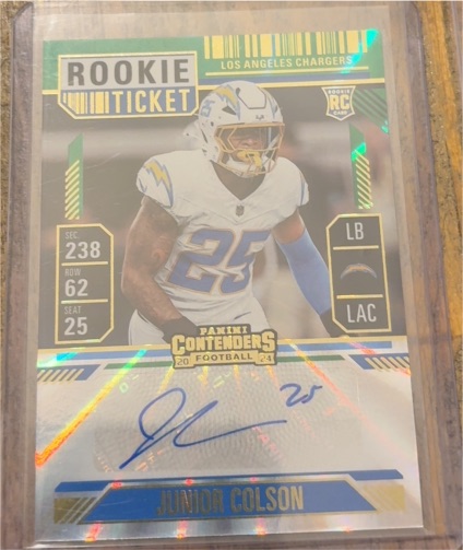 2024 Panini Contenders Rookie Ticket #238 Junior Colson — front