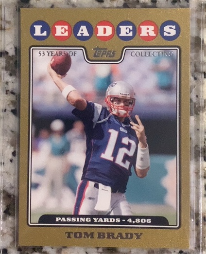 2008 Topps Gold #286 Tom Brady Passing Leaders — front
