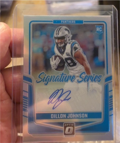 2024 Panini Donruss Optic #SSH-DJN Dillon Johnson Signature Series Rookie Auto Holo Prizm — front