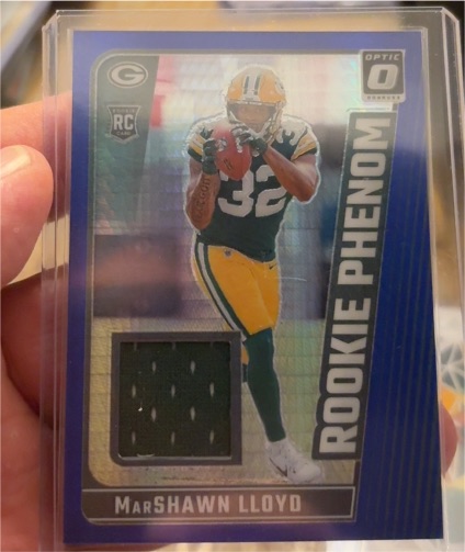 2024 Panini Donruss Optic #RPB-MLD Marshawn Lloyd Rookie Phenom Blue Hyper Patch — front
