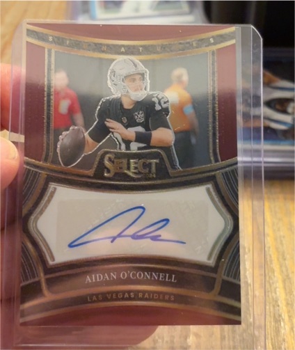 2024 Panini Select Signatures Aidan O'Connell — front