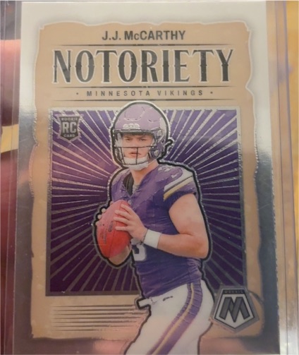 2024 Panini Mosaic #21 J.J. McCarthy Notoriety Rookie — front