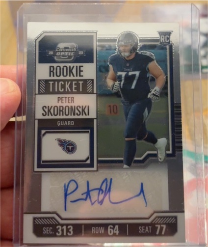 2023 Panini Contenders Optic #193 Peter Skoronski Rookie Ticket — front