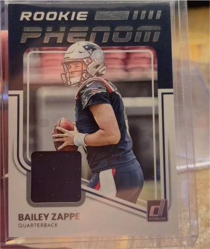 2022 Donruss Rookie Phenom Patch #RPJ-28 Bailey Zappe — front
