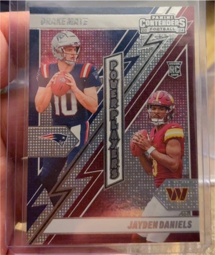 2024 Panini Contenders #22 Jayden Daniels Drake Maye Power Players — front