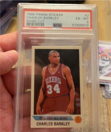 1990 Panini Sticker #J Charles Barkley — front