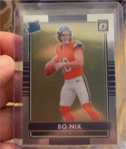 2024 Donruss Optic #6 Bo Nix Denver Broncos 2014 Retro Series Rated Rookie RC — front