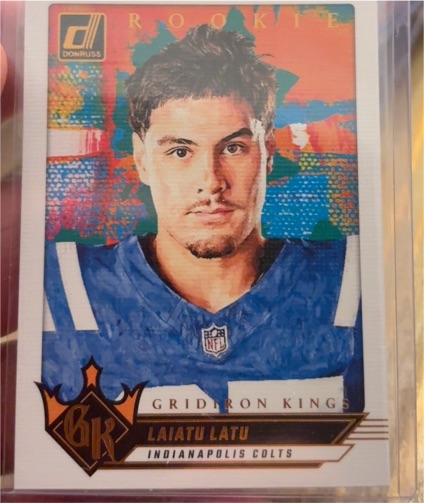 2024 Panini Donruss #2 Laiatu Latu Gridiron Kings Rookie Card — front