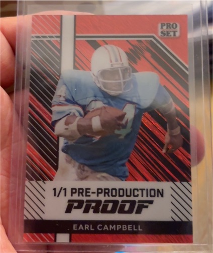 2024 Leaf Football 1/1 Pre-Production Proof Earl Campbell — front