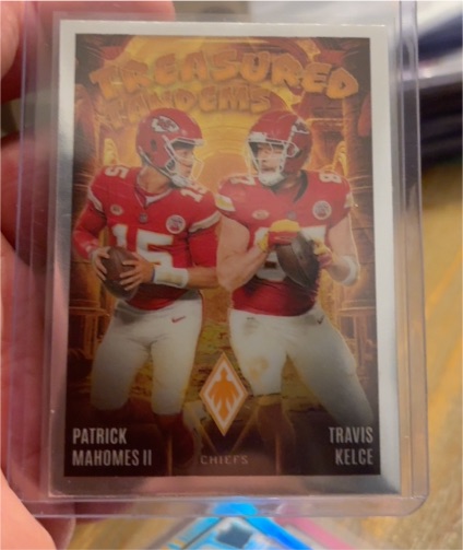 2024 Panini Phoenix Treasured Tandems #TT-KC Patrick Mahomes II & Travis Kelce — front