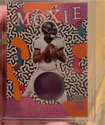 2022 Donruss Elite #MO-24 Lamar Jackson Moxie Patch — front