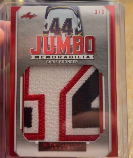 2023 Leaf In The Game Jumbo Memorabilia Chris Pronger #3/3 — front