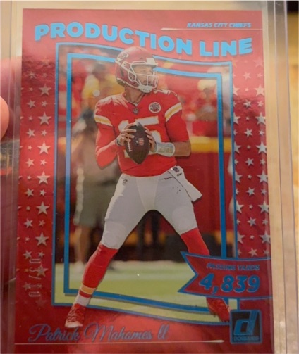 2022 Donruss #PRD-4 Patrick Mahomes II Production Line — front