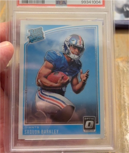 2018 Donruss Optic #156 Saquon Barkley Rated Rookie — front