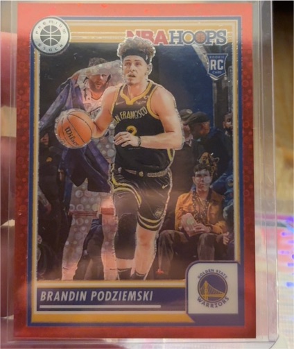 2023-24 Panini NBA Hoops Premium Stock #15 Brandin Podziemski — front