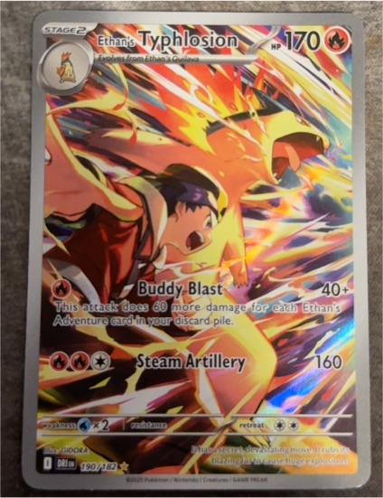 2025 Pokémon S&V Destined Rivals #190/182 Ethan's Typhlosion Illustration Rare — front