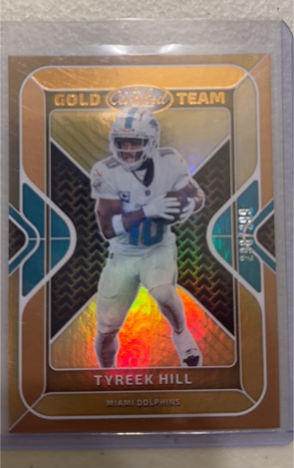 2024 Panini Certified Gold Team #GT-THL Tyreek Hill — front