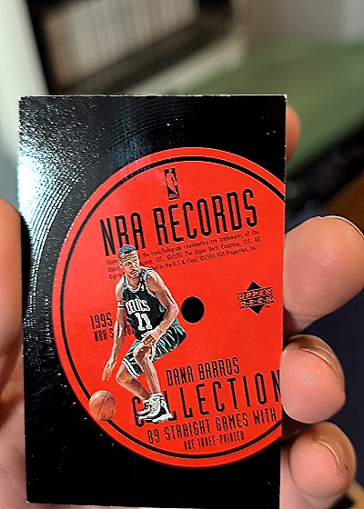 1995-96 Upper Deck #RC2 Dana Barros NBA Records Collection — front