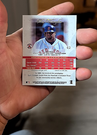 1998 Topps Gold Label #42 Mo Vaughn — back