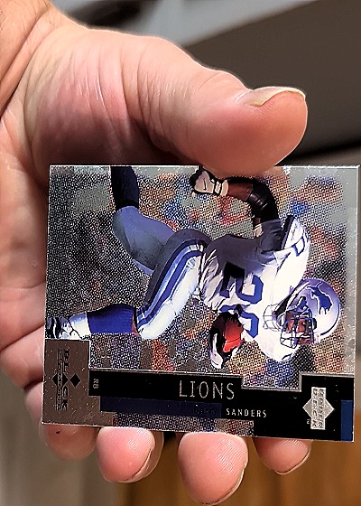 1998 Upper Deck Black Diamond #118 Barry Sanders Triple — front