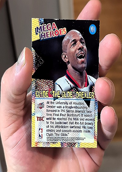 1996-97 Topps Stadium Club Mega Heroes #MH3 Clyde Drexler — back