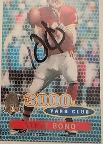1996 Topps 3000 Yard Club Steve Bono — front