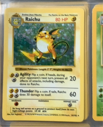 1999 Pokémon Base Set #14 Raichu — front