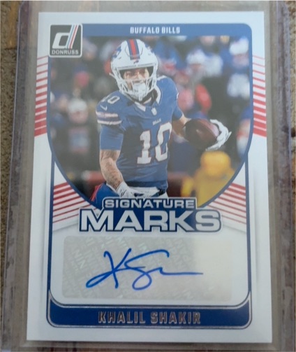2024 Donruss Signature Marks #SMA-KSH Khalil Shakir — front
