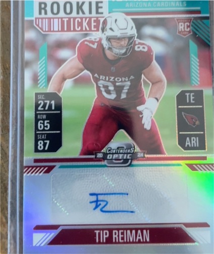 2024 Panini Contenders Optic Rookie Ticket Tip Reiman — front