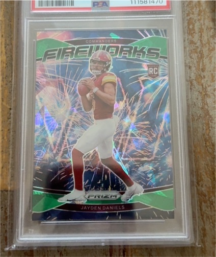 2024 Panini Prizm Fireworks #24 Jayden Daniels — front
