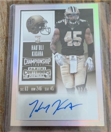 2015 Panini Contenders #246 Hau'oli Kikaha — front